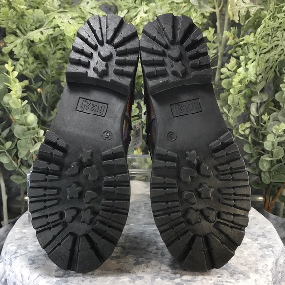 Brash Jet Fashion Lug Boots Iridescent Bronze Zip & Laces Combo Girls 5 NWT&NIB - Picture 8 of 10